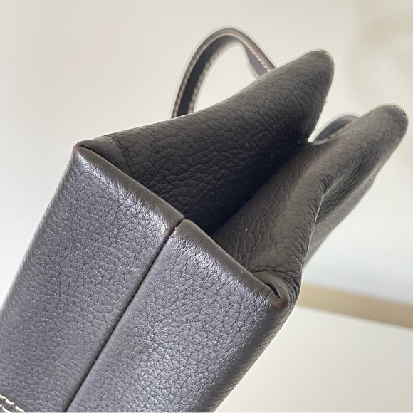 Vintage Dooney & Bourke brown pebbled leather mini handbag purse y2k - Picture 5 of 9